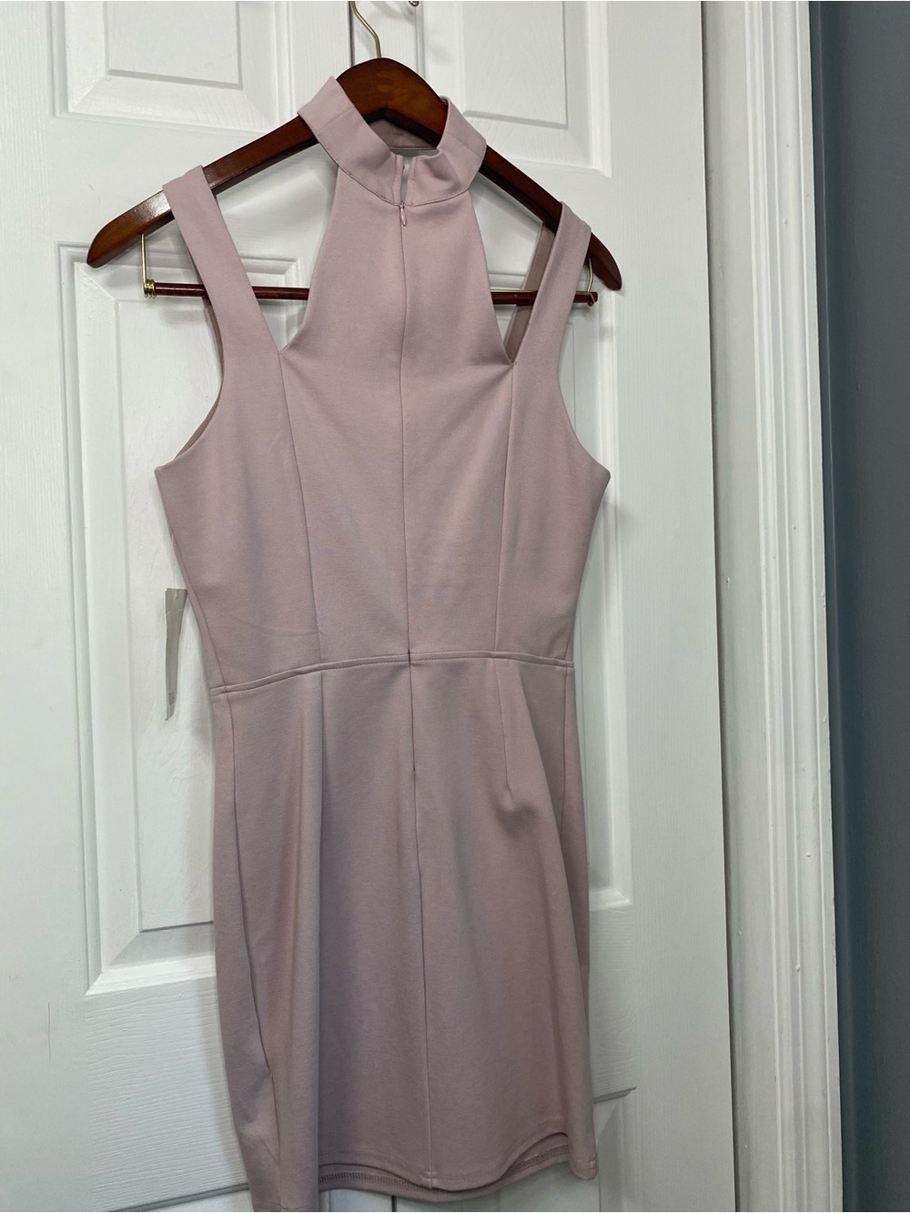 Tobi Blush Halter-Neck Mini Dress